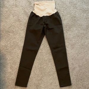 Dark green motherhood maternity pants